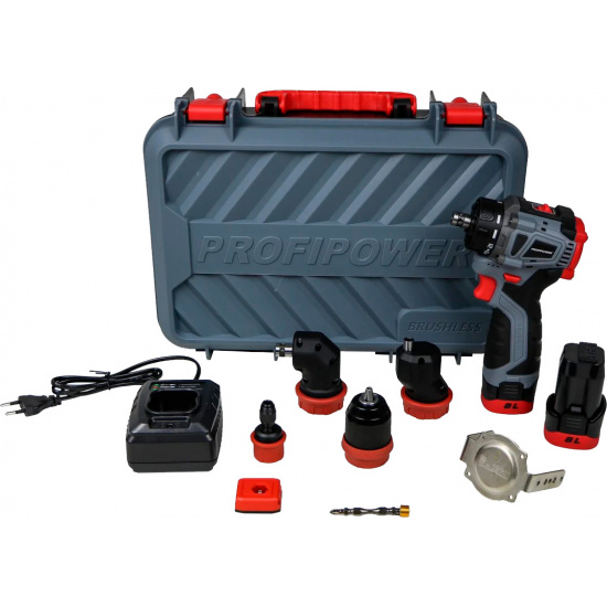 Аккумуляторный бесщеточный шуруповерт Комби PROFIPOWER BL-161C (16В, 40Нм, Li-ion 2шт, 2.0Ач, 2 скорости, 0.8-10мм, З/У, в кейсе) E0249 - 1