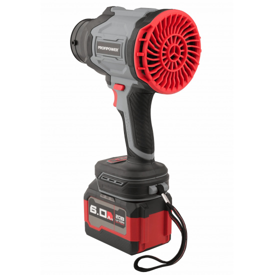 Аккумуляторная бесщеточная воздуходувка PROFIPOWER "Ураган" PLUS P972 (20В, Li-ion-1шт, 4.0Ач, 80сm, 0-50000об/мин, 2 насадки, З/У, в коробке) E0334 - 1