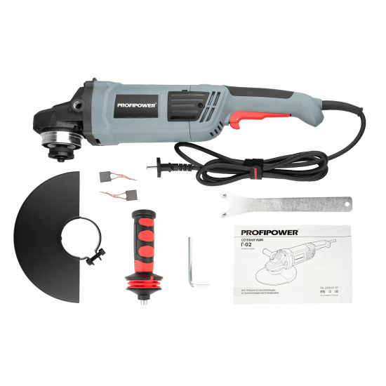 Сетевая УШМ (болгарка) PROFIPOWER Г-02 (3000Вт, 230мм, серия Professional, 6000об/мин, в коробке) E0352 - 1