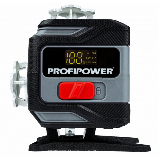 Лазерный нивелир PROFIPOWER NL-16G с штативом (16 лучей, лазер-зеленый, Li-ion-2шт., пульт, кронштейн, З/У, c подъемным механизмом, штатив 1.2, кейс) E0364 - 1