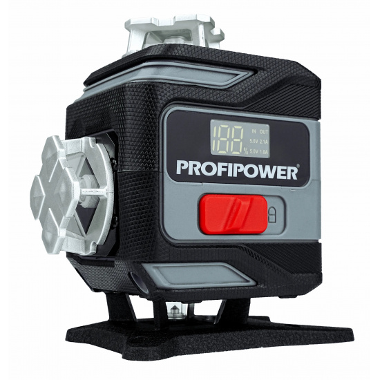 Лазерный нивелир PROFIPOWER NL-16G с штативом (16 лучей, лазер-зеленый, Li-ion-2шт., пульт, кронштейн, З/У, c подъемным механизмом, штатив 1.2, кейс) E0364 - 1
