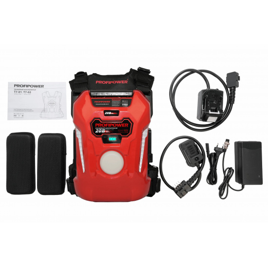 Аккумулятор ранцевый PROFIPOWER T7-02 60Ач (20В,Li-ION,60Ач,1200Вт/ч) E0370 - 1