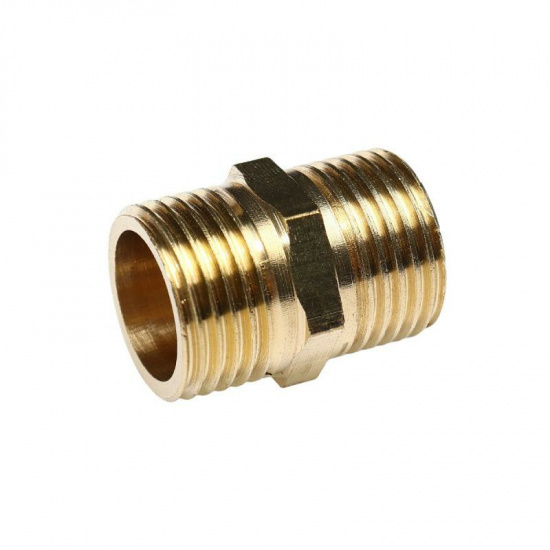 ЭВРИКА Соединитель резьбовой ER-MM04/04:наруж. резьба 1/4"x1/4" - 1