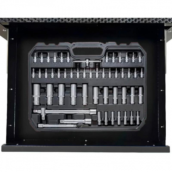 Комплект  инструмента FORCEKRAFT 254 предмета 1/4",3/8",1/2" (4-32мм) в металличекой тележке 6 полок GRAND-254 - 1