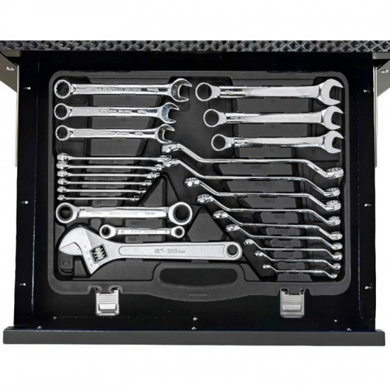 Комплект  инструмента FORCEKRAFT 254 предмета 1/4",3/8",1/2" (4-32мм) в металличекой тележке 6 полок GRAND-254 - 1