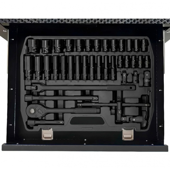 Комплект  инструмента FORCEKRAFT 254 предмета 1/4",3/8",1/2" (4-32мм) в металличекой тележке 6 полок GRAND-254 - 1