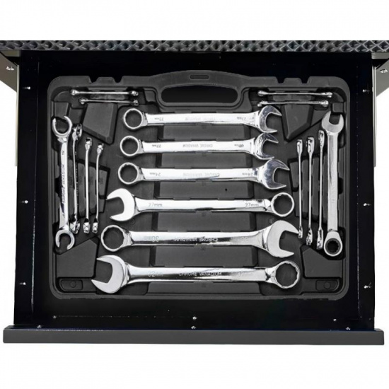 Комплект  инструмента FORCEKRAFT 257 предметов 1/4",3/8",1/2" (4-32мм) в металличекой тележке 6 полок GRAND-257 - 1