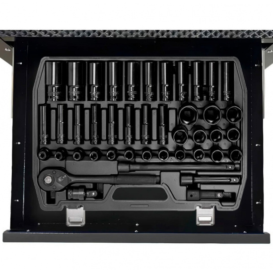 Комплект  инструмента FORCEKRAFT 257 предметов 1/4",3/8",1/2" (4-32мм) в металличекой тележке 6 полок GRAND-257 - 1