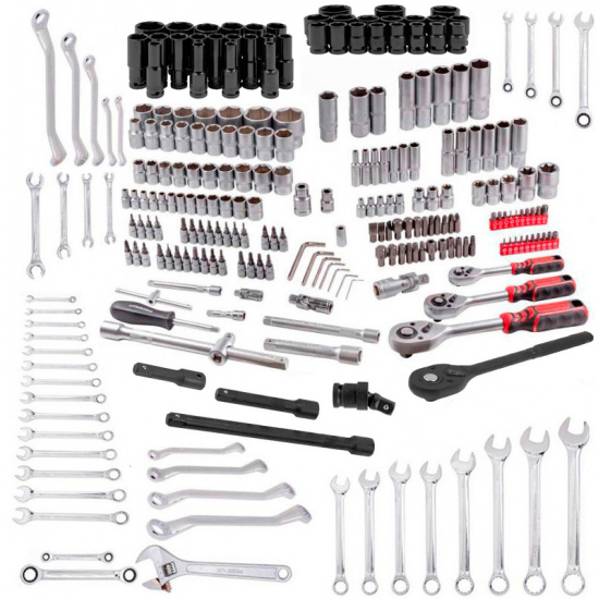 Комплект  инструмента FORCEKRAFT 257 предметов 1/4",3/8",1/2" (4-32мм) в металличекой тележке 6 полок GRAND-257 - 1