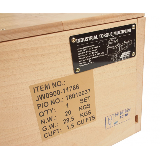JTC Усилитель крутящего момента (Мультипликатор) 1/2"F x 1 1/2"M до 6000Nm JTC /1 JTC-JW0900-11766 - 1