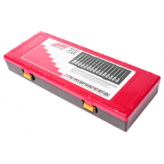 JTC Набор головок с насадкой TORX, HEX, SPLINE 1/2" (в кейсе) 15шт JTC /1 JTC-K4152 - 1
