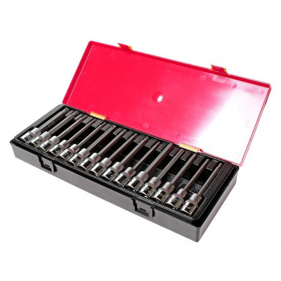 JTC Набор головок с насадкой TORX, HEX, SPLINE 1/2" (в кейсе) 15шт JTC /1 JTC-K4152 - 1
