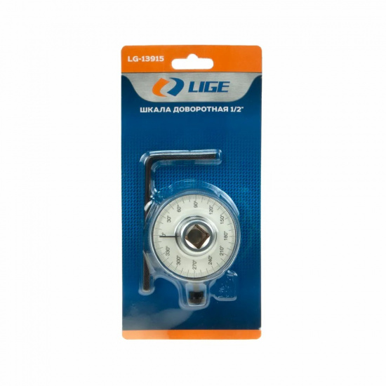 LIGE Шкала доворотная 1/2" (0-360°, цена деления 2°, L-образный стержень 52х100мм) LG-13915 - 1