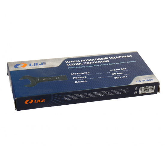 LIGE Ключ рожковый 85мм ударный односторонний (L-395мм) LG-70685 - 1