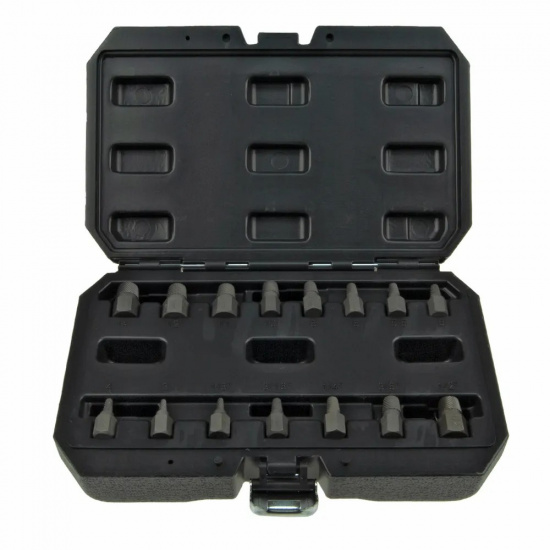 LIGE Набор экстракторов 15пр., (1/2“,3/8”,1/4“,3/16”,1/8”,3,4,5,5.5,6,8,10,11,12,14) в кейсе LG-94920 - 1
