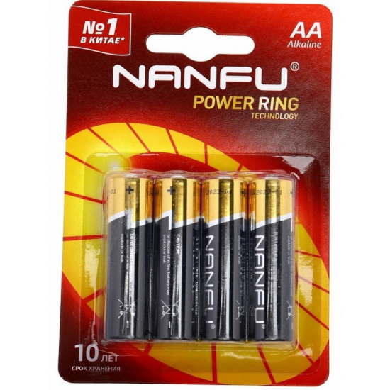 Элемент питания AA: LR6-BL4 ALKALINE 1,5V NANFU - 1