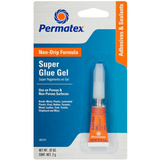 Клей-супер универсальный "SUPER GLUE" (гель) 2гр PERMATEX - 1