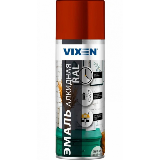 Эмаль универсальная сигнальный красный (аэрозоль) 520мл VIXEN - 1