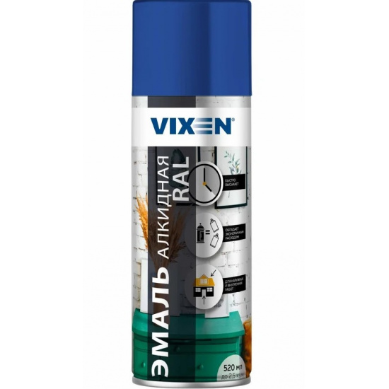 Эмаль универсальная синяя (аэрозоль) 520мл VIXEN - 1