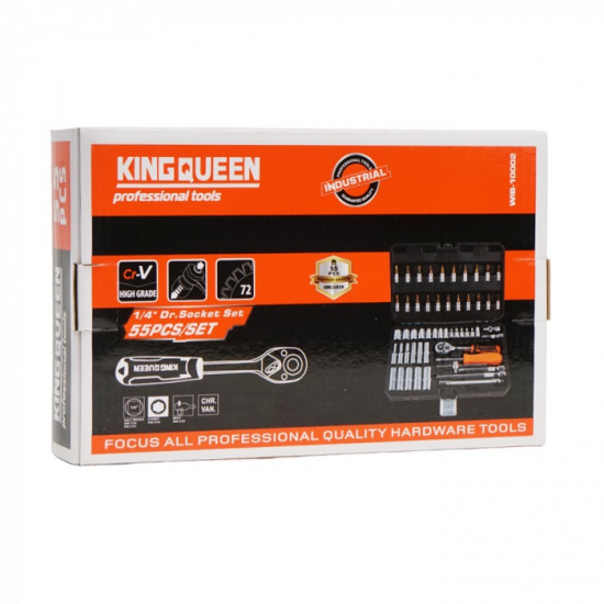 KINGQUEEN Набор инструментов 55 пред, 72 зуба, WIB-10002 - 1