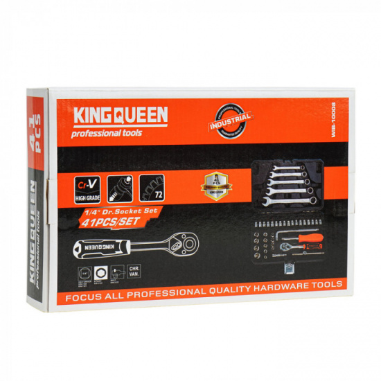 KINGQUEEN Набор инструментов 41 пред, 72 зуба, WIB-10008 - 1