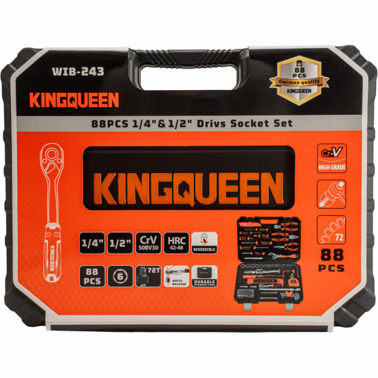 Набор инструментов KINGQUEEN 88 пред, 72 зуба WIB-243 - 1