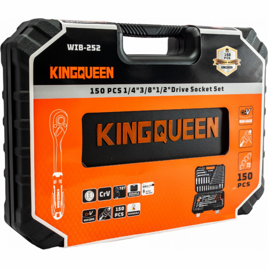 Набор инструментов KINGQUEEN 150 пред, 72 зуба, WIB-252 - 1
