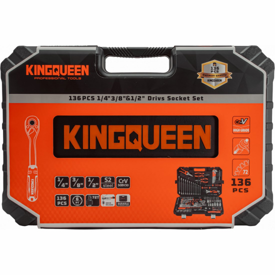 Набор инструментов KINGQUEEN 136 пред, 72 зуба WIB-291 - 1