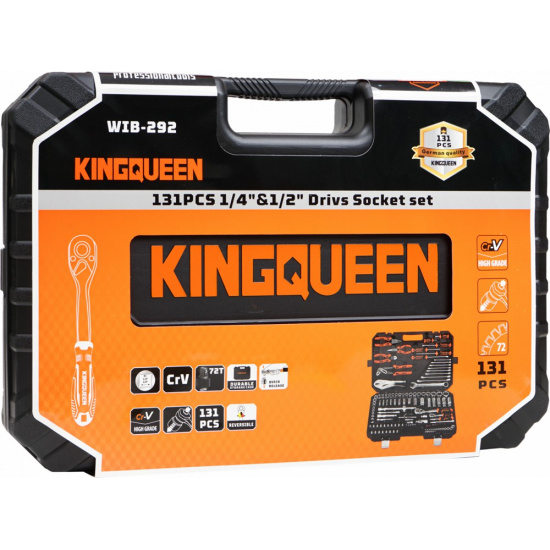 KINGQUEEN Набор инструментов 131 пред, 72 зуба WIB-292 - 1