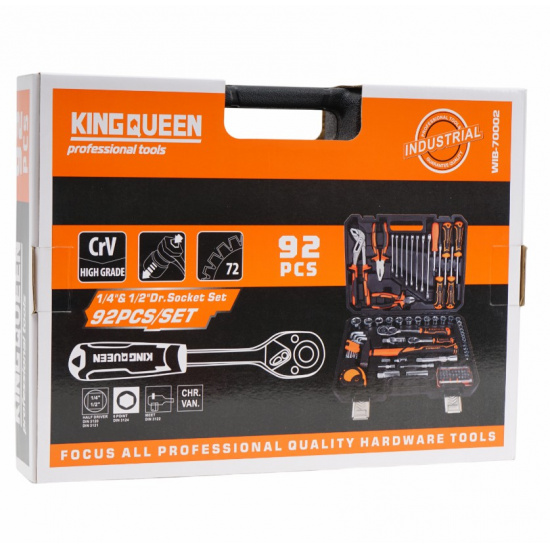 KINGQUEEN Набор инструментов 92 пред, 72 зуба, WIB-70002 - 1
