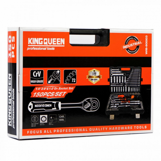KINGQUEEN Набор инструментов 150 пред, 72 зуба, WIB-80003 - 1